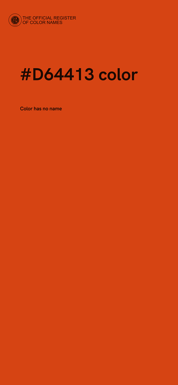 #D64413 color image