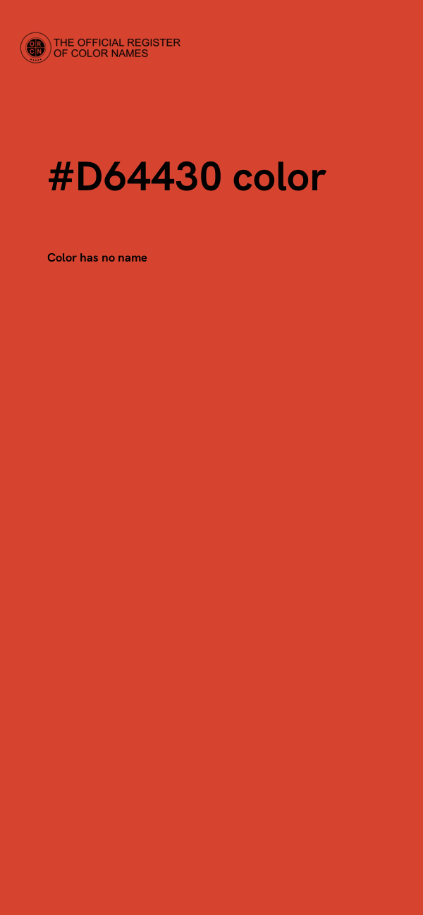 #D64430 color image