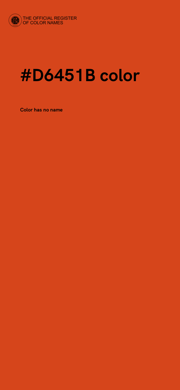 #D6451B color image