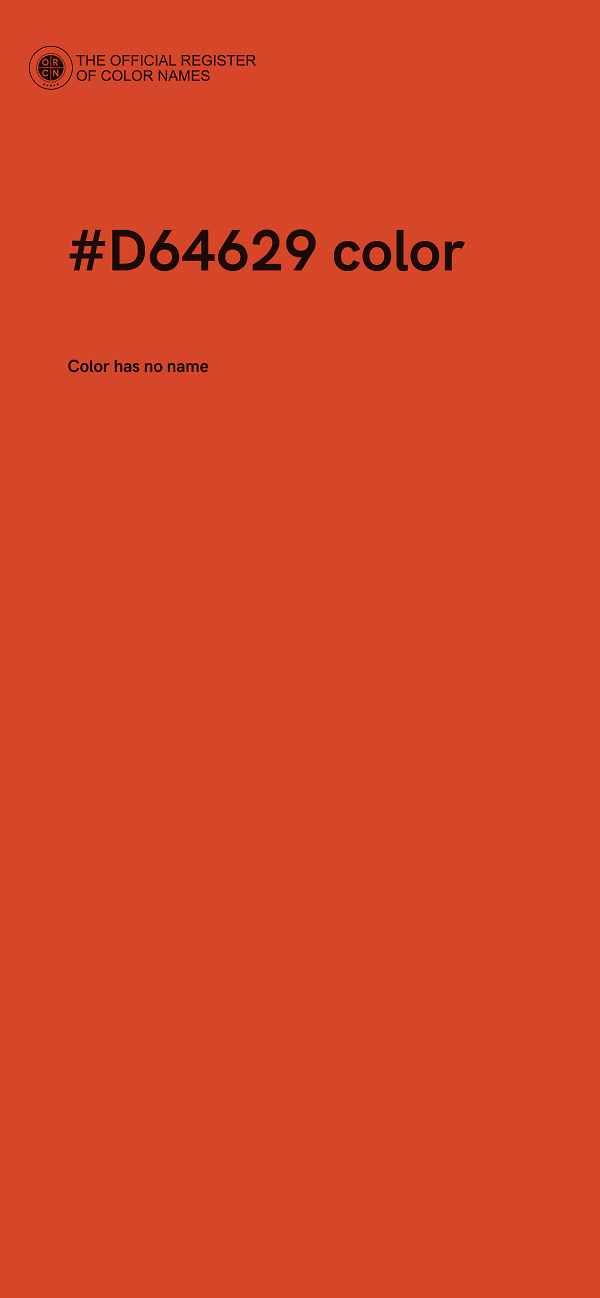#D64629 color image