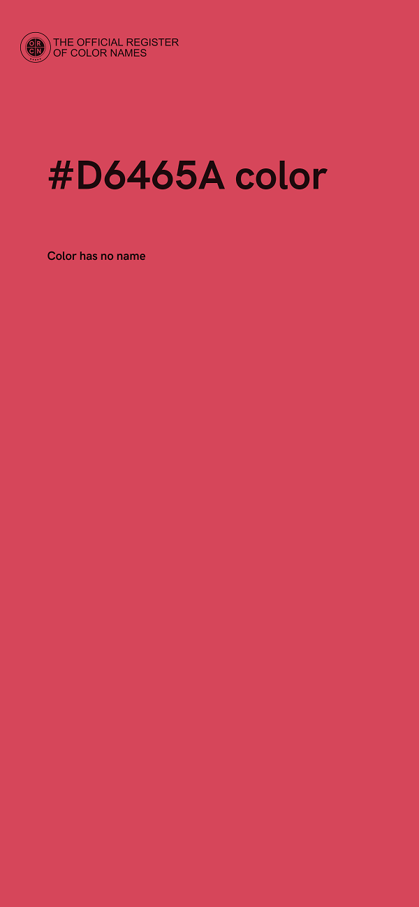 #D6465A color image