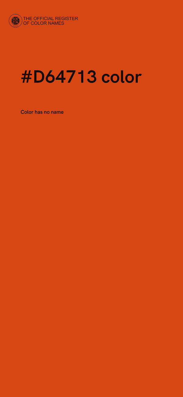 #D64713 color image