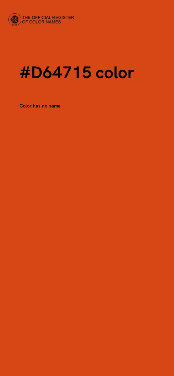 #D64715 color image