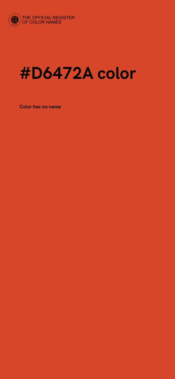 #D6472A color image