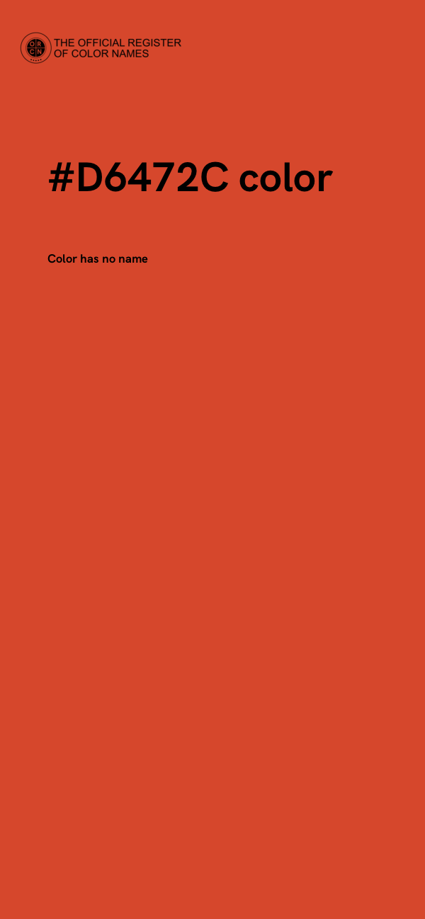 #D6472C color image