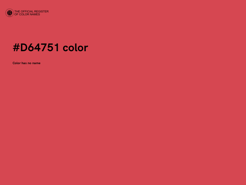 #D64751 color image