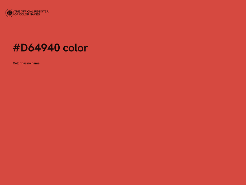 #D64940 color image