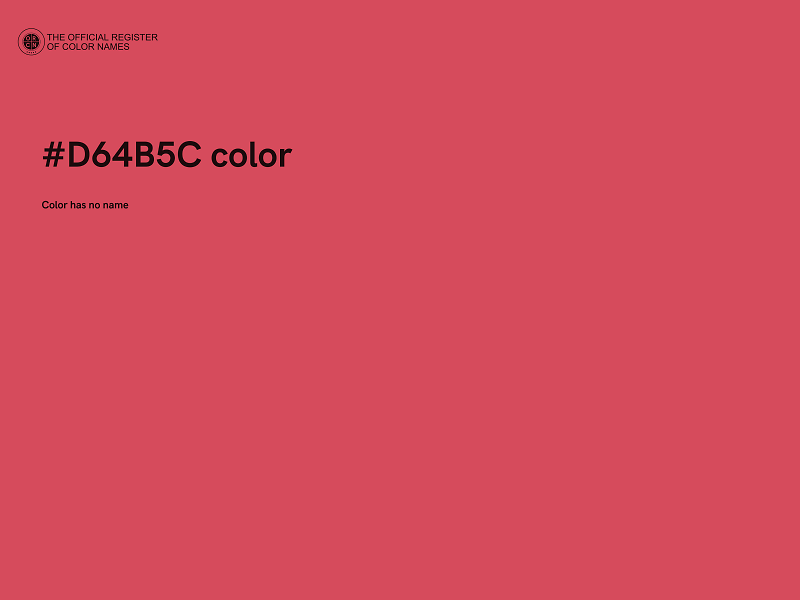 #D64B5C color image