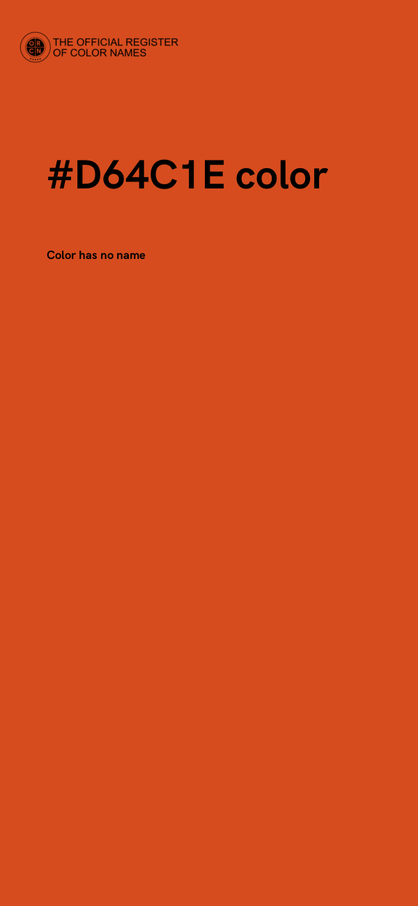 #D64C1E color image
