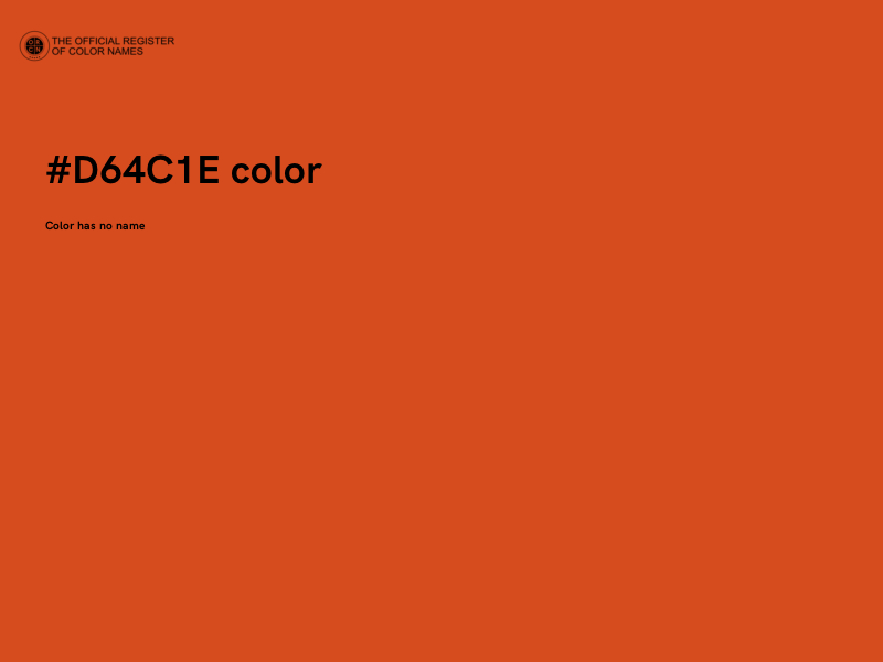 #D64C1E color image