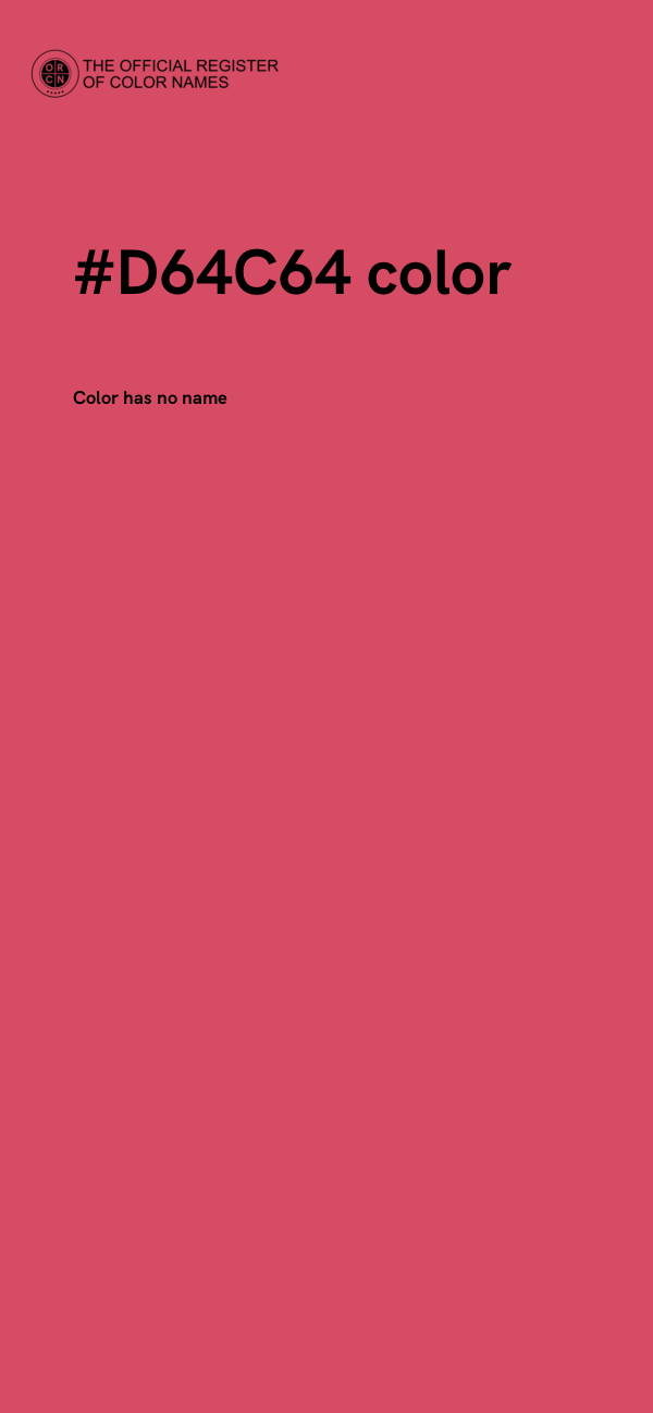 #D64C64 color image