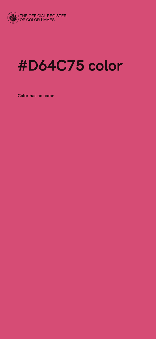 #D64C75 color image