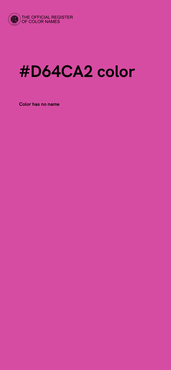 #D64CA2 color image