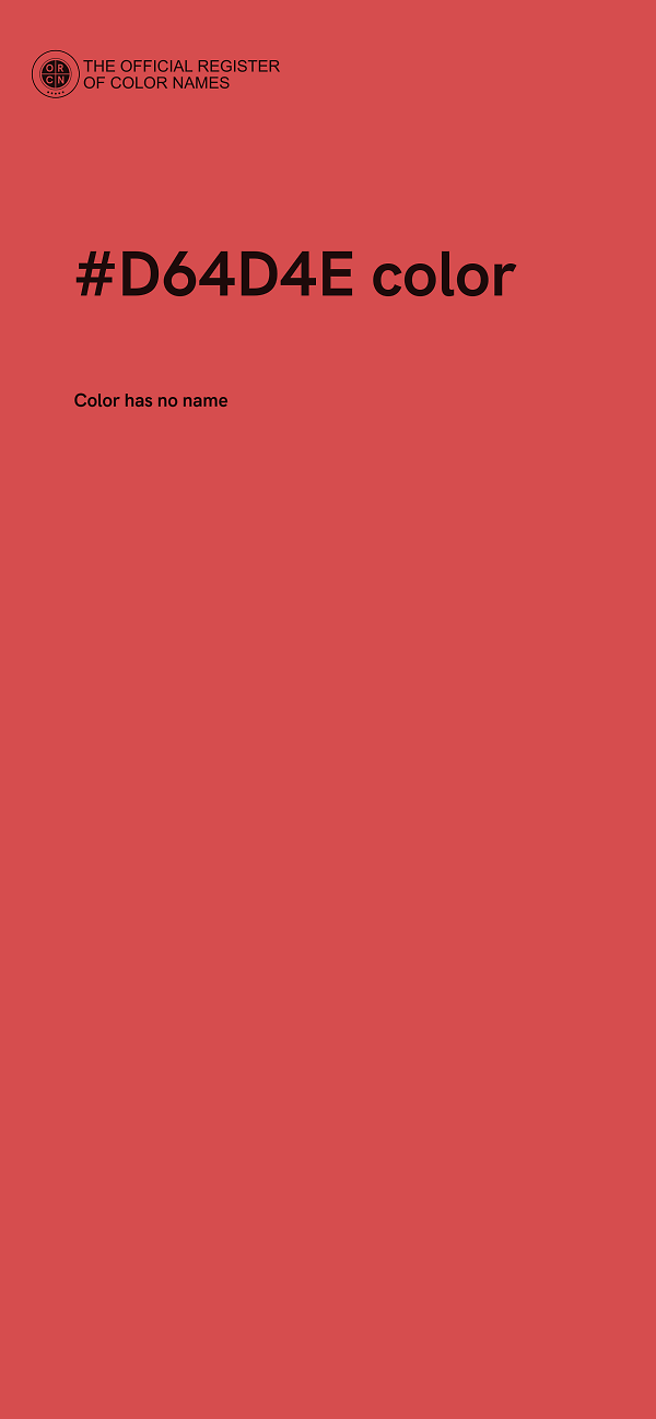 #D64D4E color image