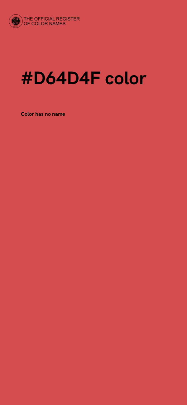 #D64D4F color image