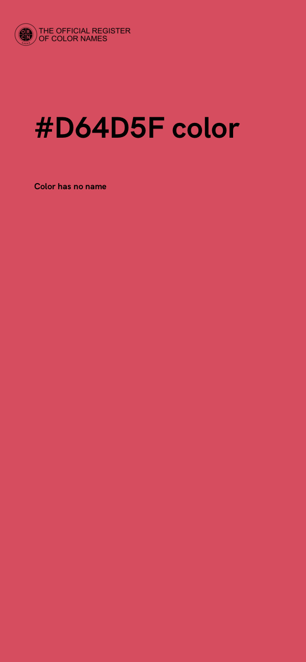 #D64D5F color image