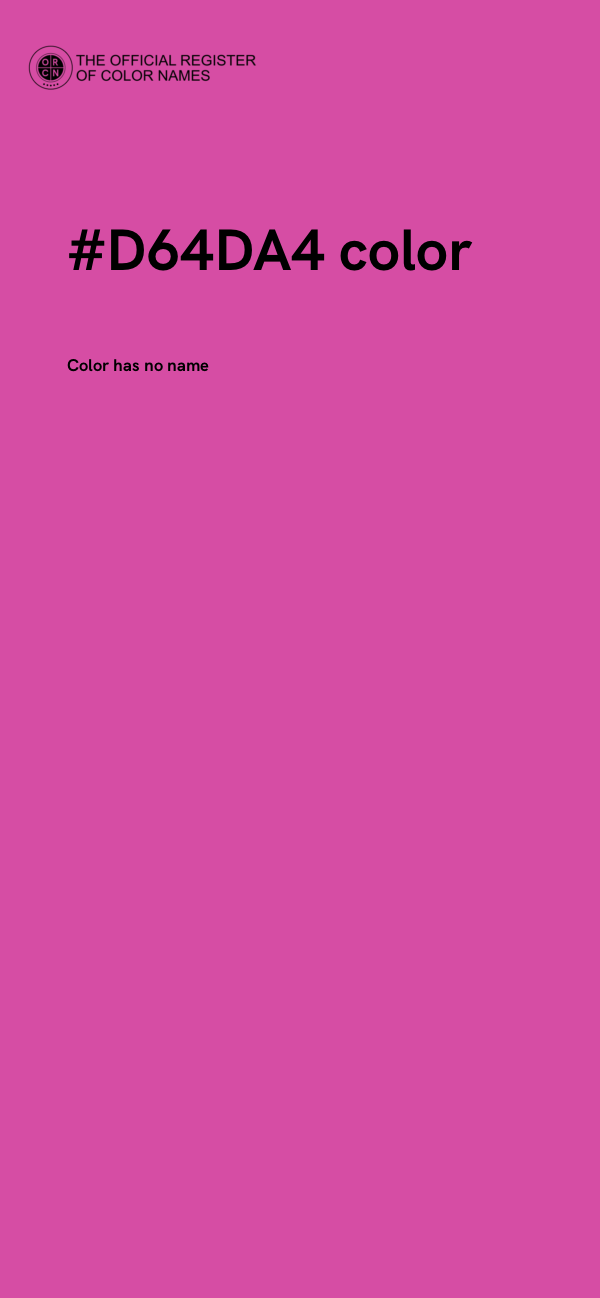 #D64DA4 color image