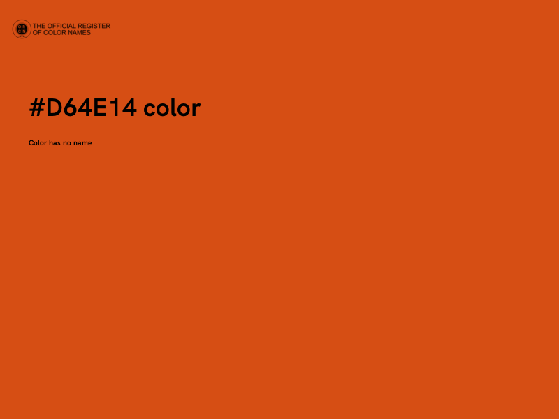 #D64E14 color image