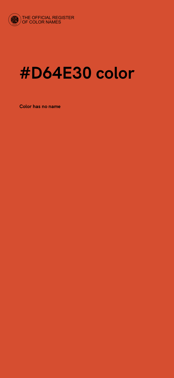 #D64E30 color image