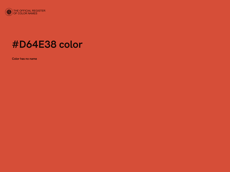 #D64E38 color image