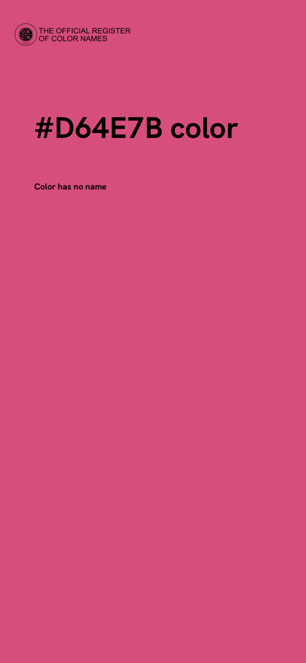 #D64E7B color image