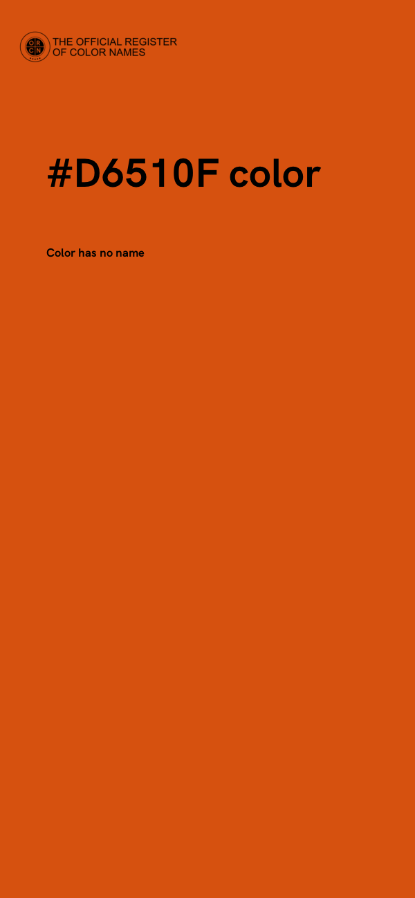 #D6510F color image