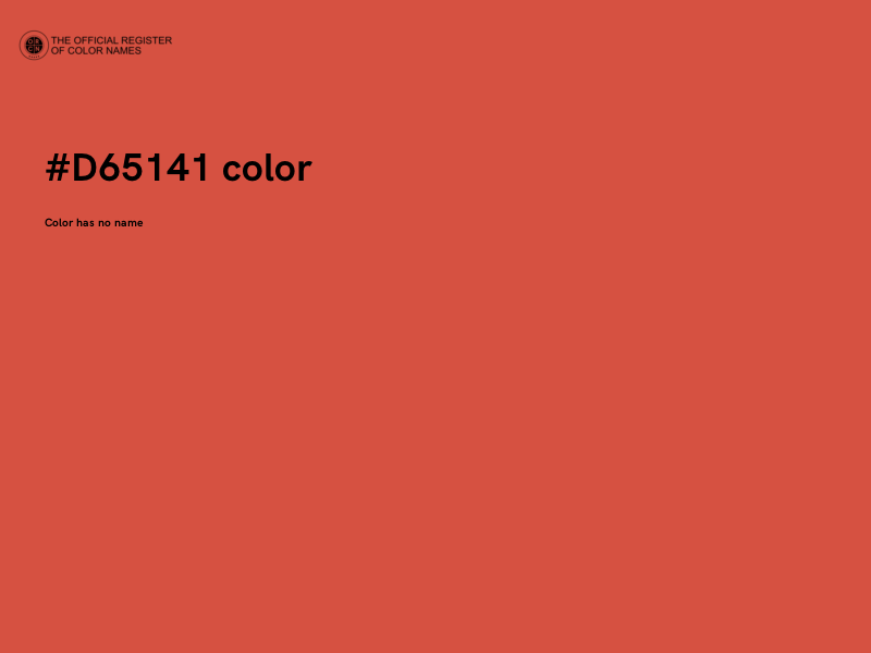 #D65141 color image