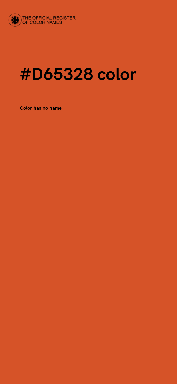 #D65328 color image