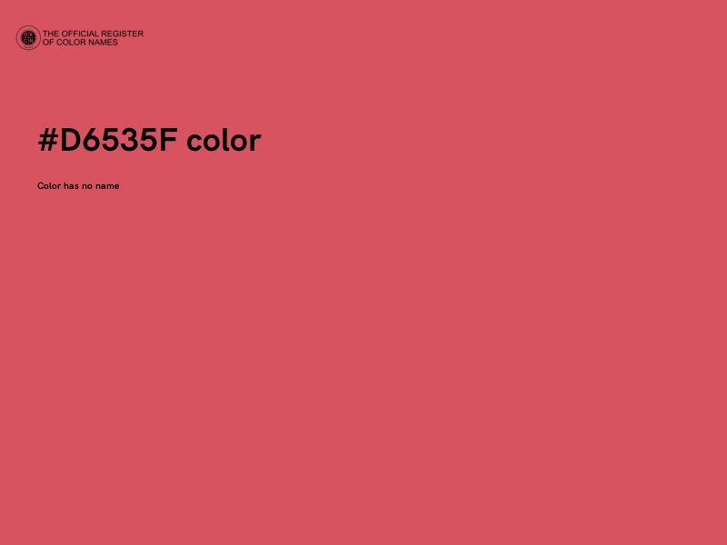 #D6535F color image