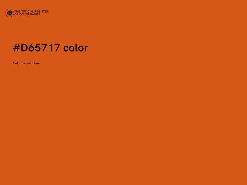 #D65717 color image