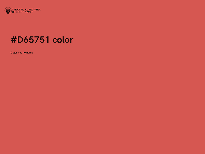 #D65751 color image