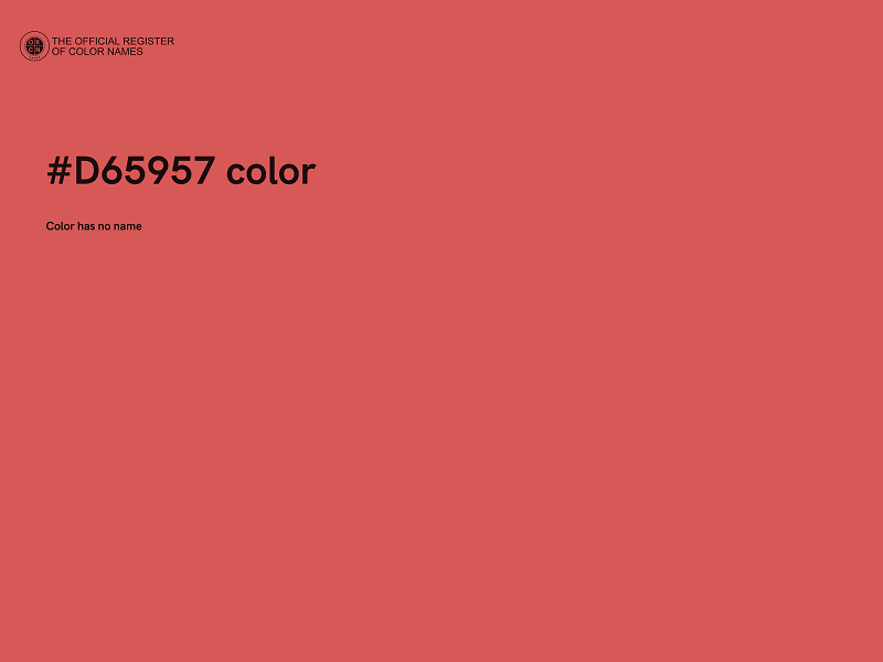 #D65957 color image