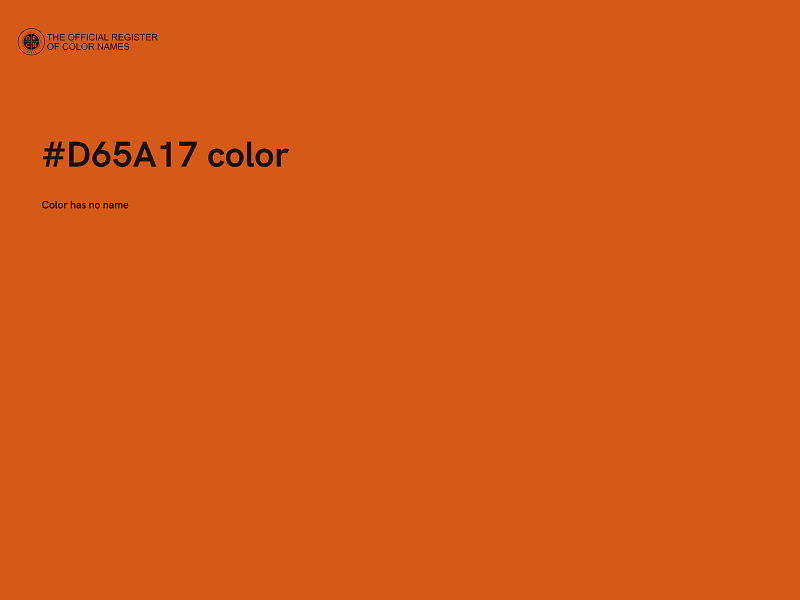 #D65A17 color image