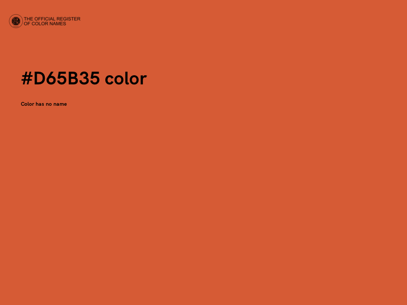 #D65B35 color image