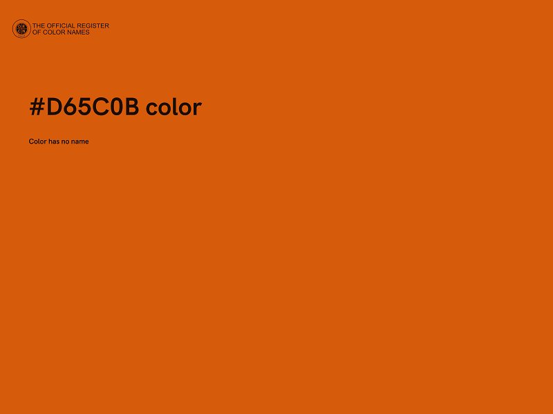 #D65C0B color image