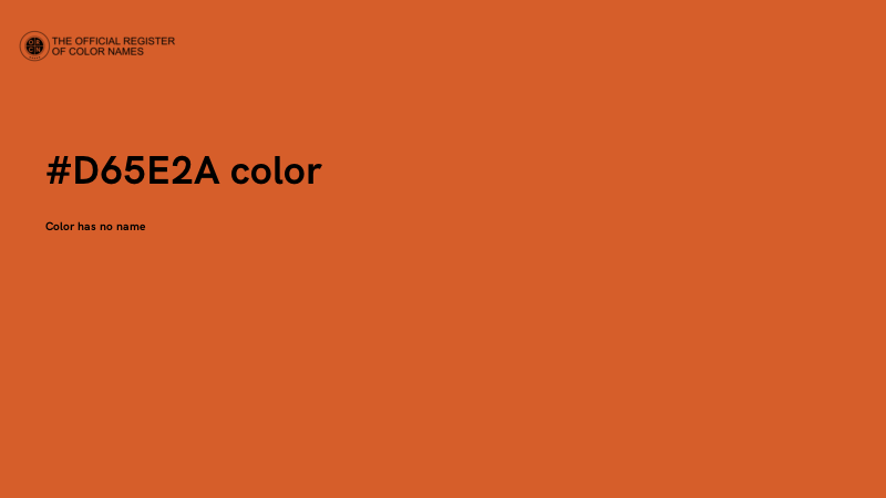 #D65E2A color image