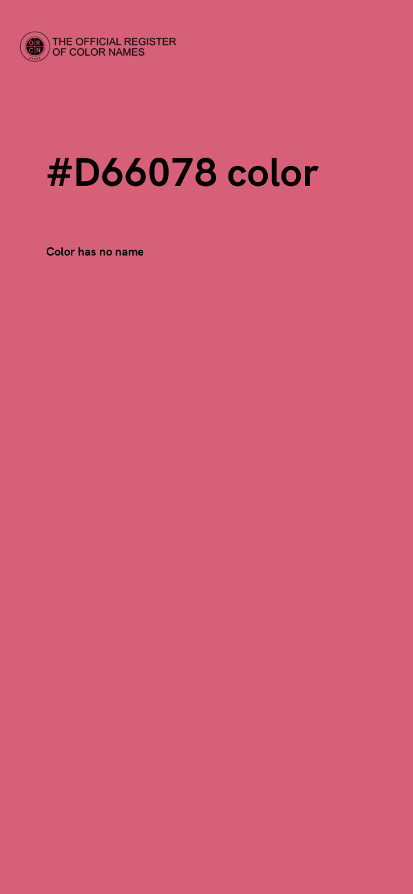 #D66078 color image