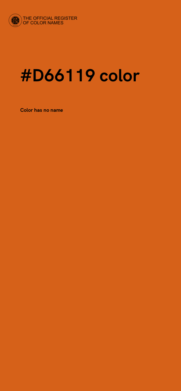 #D66119 color image