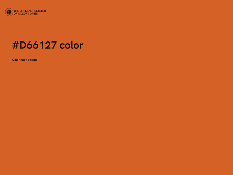 #D66127 color image