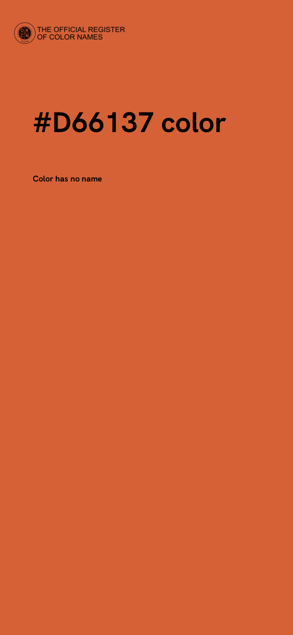 #D66137 color image