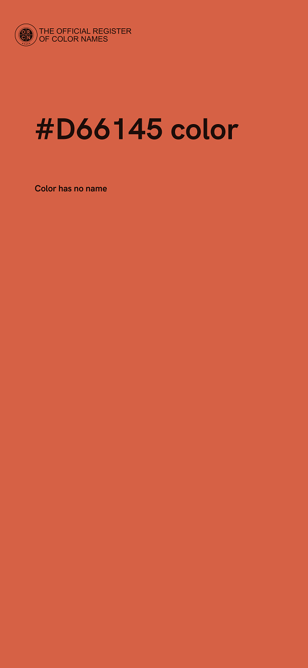 #D66145 color image