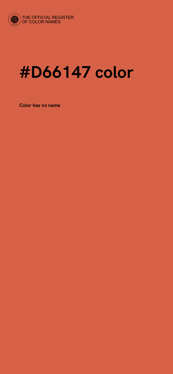 #D66147 color image