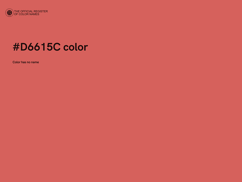 #D6615C color image