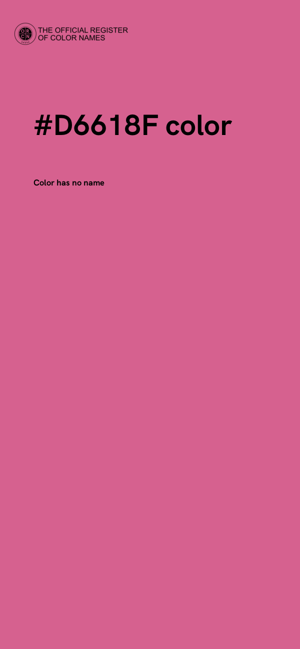 #D6618F color image