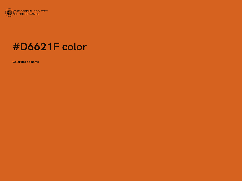 #D6621F color image