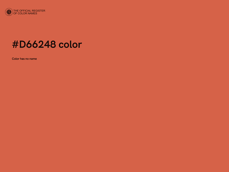 #D66248 color image