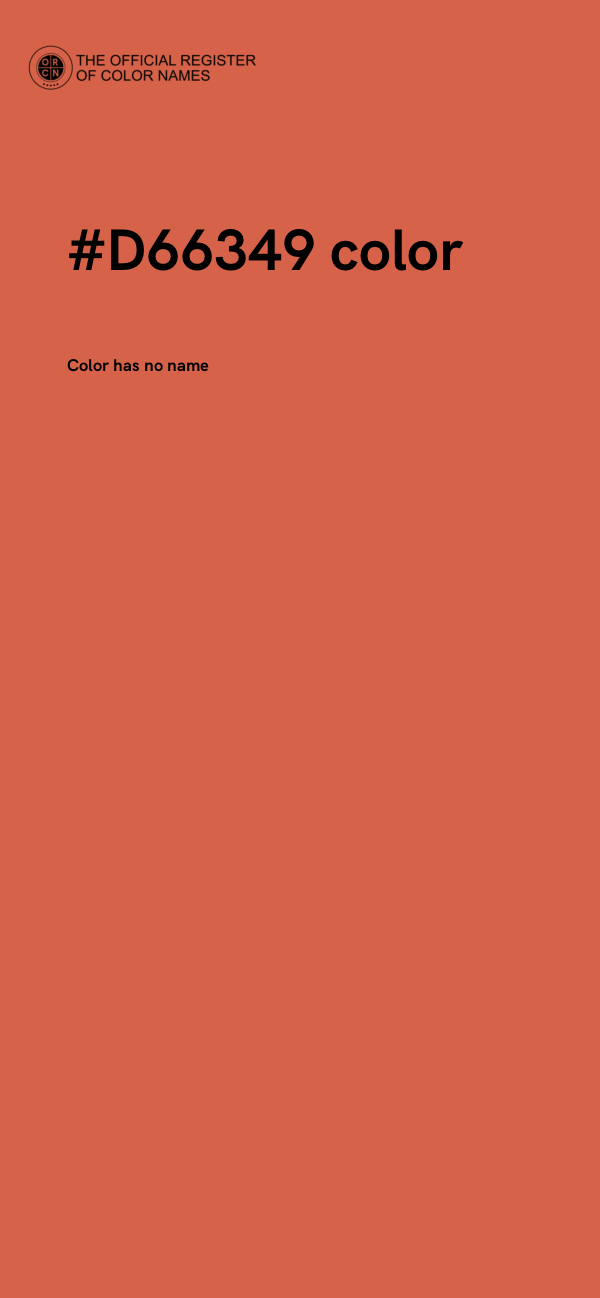 #D66349 color image