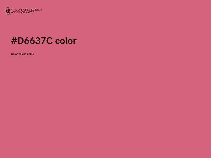 #D6637C color image