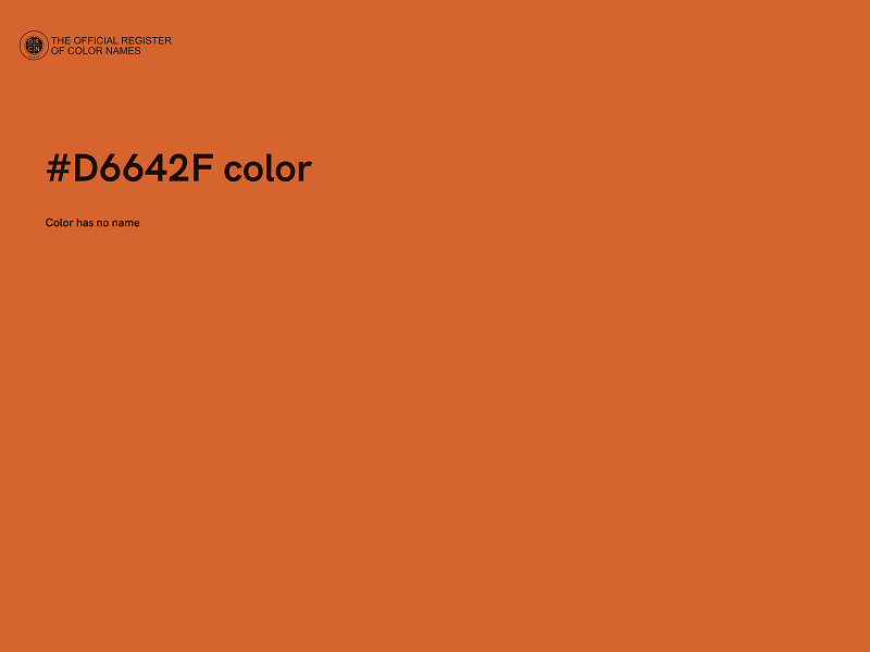 #D6642F color image