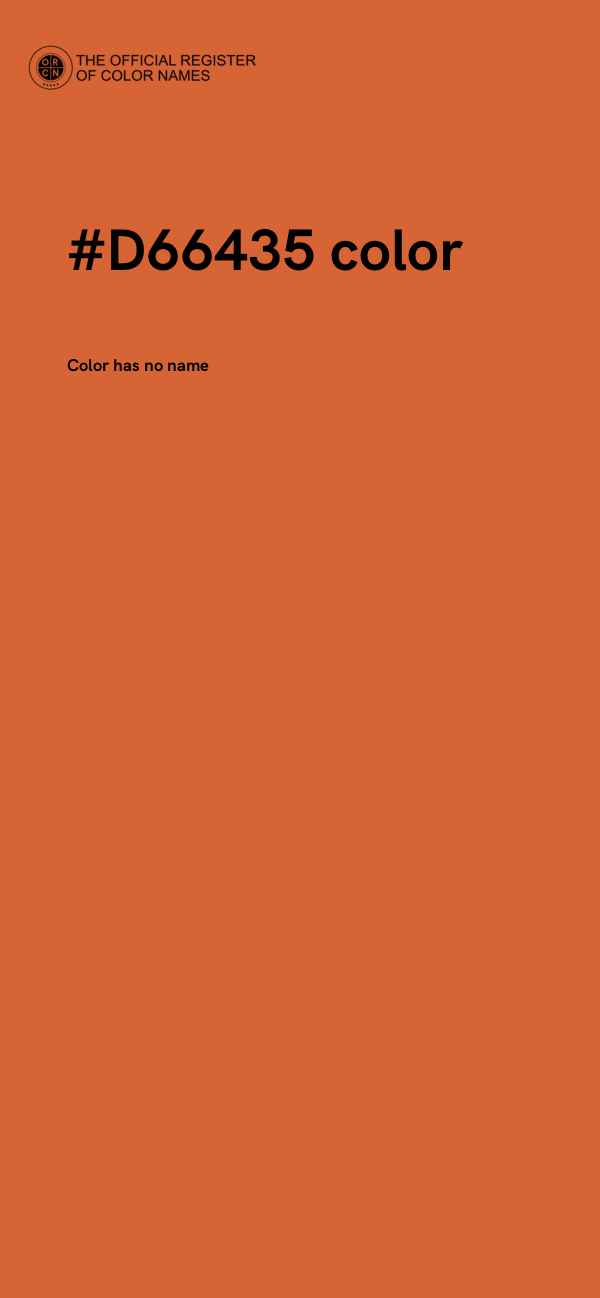 #D66435 color image